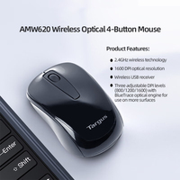 Souris sans fil AMW620AP-53, capteur optique, technologie BlueTrace, fonction de réglage DPI, récepteur USB