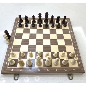 Bộ cờ vua và cờ cá ngựa bằng gỗ từ tính dành cho trẻ em với vua cao 3 inch và bàn cờ 395x395x25mm - Product Image 6