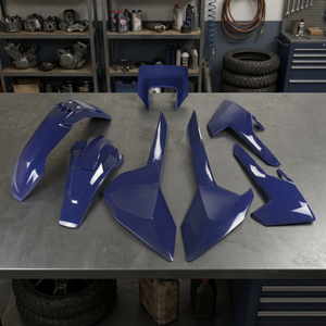 XFUN Italia Husqvarna TE 300 2017-2019 Kit Plastiche Blu 087 con Supporto Faro Accessori Moto - Product Image 2
