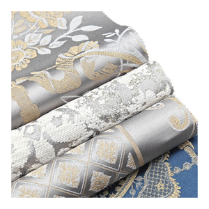 Bomar 2024 Chất Lượng Cao Polyester Phi Damask Thổ Cẩm Jacquard Vải Nhuộm Mô Hình Hình Nền Bảng Vải Giá Bán Buôn - Product Image 1