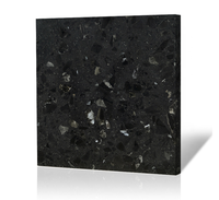 Dalles de terrazzo inorganique noir Galaxy Chip pour sols, murs, comptoirs, marches d'escalier, projets hôteliers de luxe