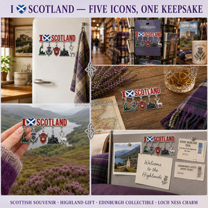 Aimants de réfrigérateur personnalisés en émail, souvenirs avec pendentifs : Drapeau, Nessie, Thistle, Vache des Highlands, Cerf roux - Vente en gros - Product Image 2