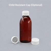 Bouteille de 250 ml en PET avec bouchon à vis, échelle graduée, conteneur vide pour suppléments liquides, vente en gros