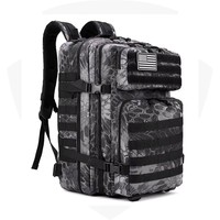 Doublesafe 45L Tactical Fashion Molle Assault Backpack 3 Day Bug Out Bag Hiking Camouflage Hunting PVC Zipper