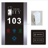 Sinon Timbre Luz eléctrica Puerta Placa de nombre Puerta de madera Placa de nombre Diseño Placas de puerta