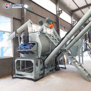 สายการผลิตเครื่องผสมแบบเพลาคู่ควบคุมด้วย PLC ป้องกันฝุ่นละออง ขนาด 15-20 ตัน/ชม. สำหรับการแปรรูปผง - Product Image 3
