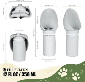 Bouteille d'eau portable pour chien, pour les voyages en plein air, pour l'abreuvement, conteneur à boisson pour animaux de compagnie en silicone écologique - Product Image 5
