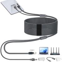 Câble Ethernet Starlink Mini 2-en-1, alimentation CC et données Gigabit, cordon de remplacement robuste et étanche pour VR et marine