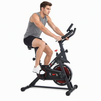 Vélo d'exercice vertical intelligent à transmission par courroie en acier pour la maison, résistance infinie, entraînement à pédale alimenté par batterie, ventilateur intégré
