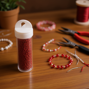 Perline Rosse ILAN da 3mm per Creazione di Gioielli, 12 Pezzi per Tubo - Product Image 3