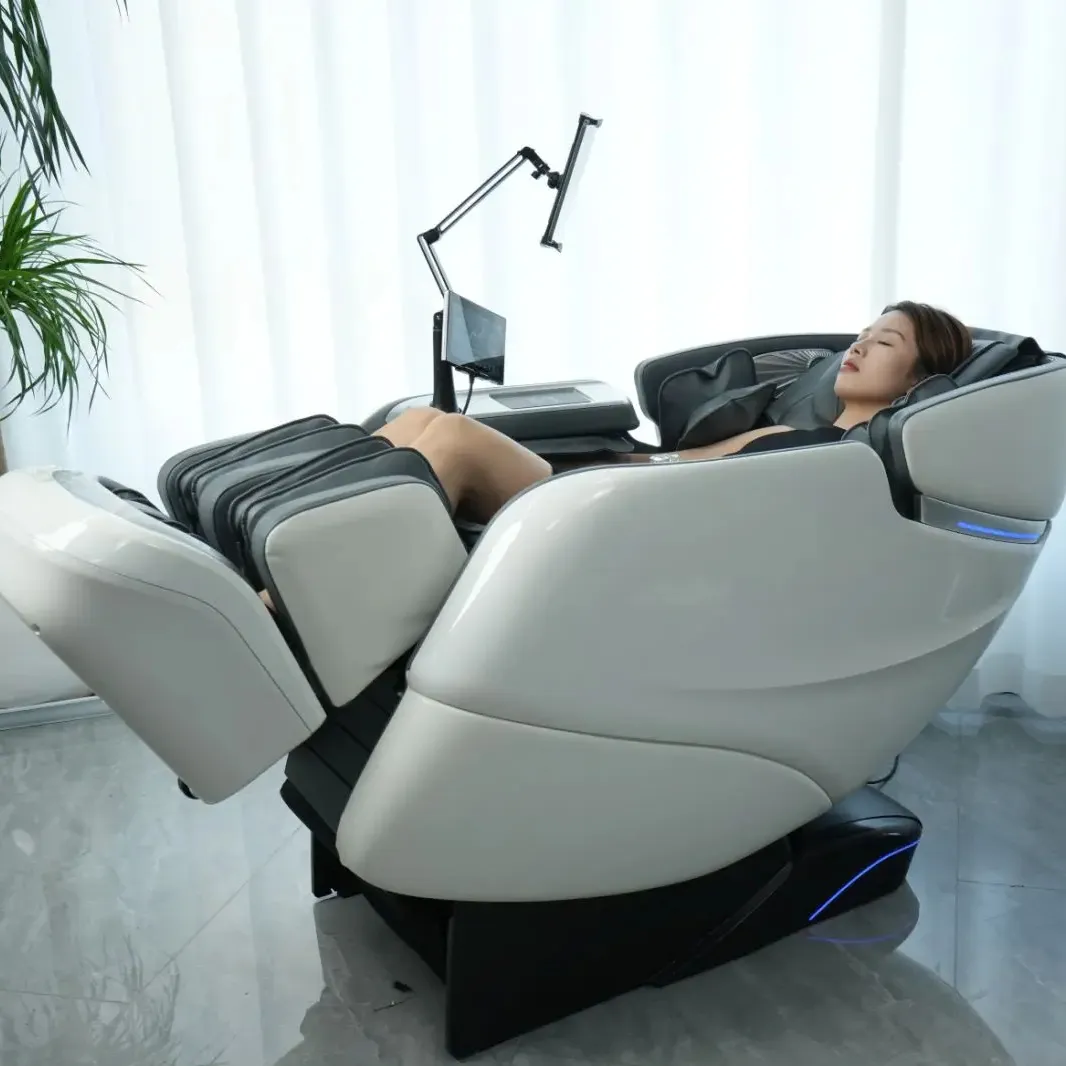 Chaise de massage du dos 4d corps entier chaise de massage thaïlandaise 4d avec musique style de luxe de pétrissage shiatsu