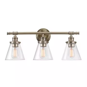 Wholesale Makeup Light Modern Interior Wall Light Mounted <strong>Lamp</strong> Glass <strong>Shade</strong> Brushed Nickel Finish <strong>Bathroom</strong> Room - Product Image 4
