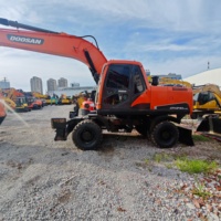 Prix bas, vente chaude : Excavatrice sur pneus d'occasion Doosan DX210w-9 de 20 tonnes, modèle original DX210w-9c, avec moteur principal