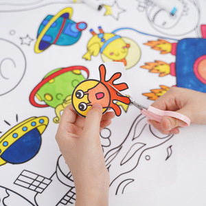 Poster da <span class=keywords><strong>colorare</strong></span> gigante rimovibile per bambini artigianato artistico fai da te pittura da disegno rotoli di carta per il regalo di Natale del bambino - Product Image 4