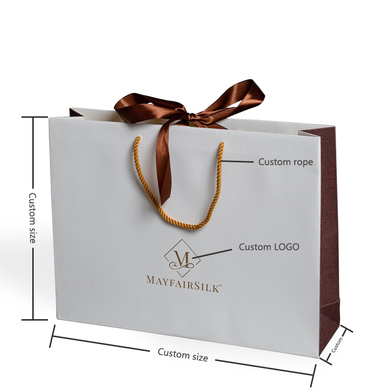 wholesale custom printed craft brown kraft paper shopping bags with handles