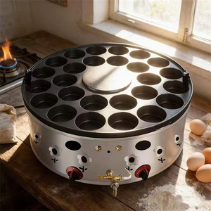 Machine à œufs et burgers au gaz GPL, moule en aluminium épaissi, appareil à galettes de haricots rouges, équipement de fabrication de snacks de rue - Product Image 1