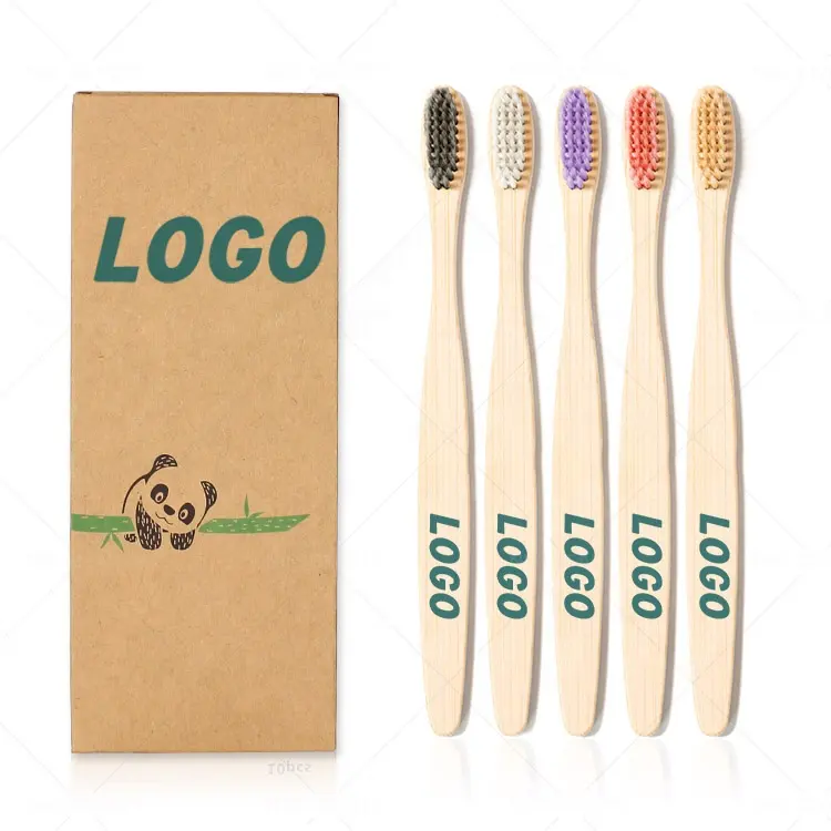 Groothandel Reizen Set Private Label Logo Premium Extra Zachte Hoofd Volwassen Kid Kinderen Biologisch Afbreekbaar Bamboe Houtskool Tandenborstel