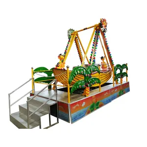 Kapalı açık fairground kiddie viking gemisi eğlence parkı mini salıncak tekne korsan gemisi binmek çocuk mutlu makine