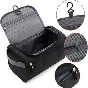 Organizador de Cosméticos de Gran Capacidad, Bolsa de Maquillaje Multifuncional con Gancho, Cierre Impermeable y Material Tipo Toalla - Product Image 1