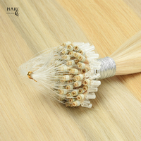 Extensions de cheveux avec Micro anneau, Extension de cheveux naturels avec Micro perles, Micro boucle pré-collée, postiche Remy