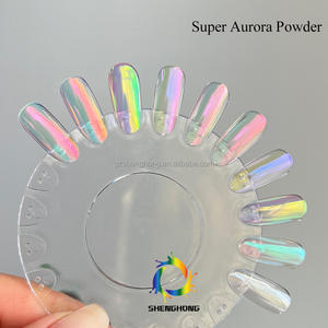 SH lüks tırnak Glitter şeftali pembe Aurora krom tozu Moonlight renkler için tırnak salonu pigmentler bukalemun etkisi <span class=keywords><strong>TIO2</strong></span> uyumlu - Product Image 4