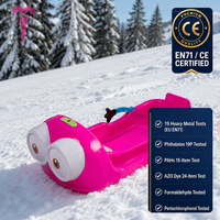 Luge en plastique pour enfants, style Minion, yeux de dessin animé, pas de neige nécessaire, toboggan en HDPE pour le désert, la plage, le sable, jouet d'extérieur robuste, capacité 120 kg
