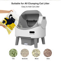 Litière intelligente pour chat en plastique, auto-nettoyante, avec contrôle par application, facile à nettoyer, contrôle des odeurs, pour plusieurs chats d'intérieur, vente chaude