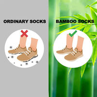 Chaussettes en bambou personnalisées avec logo, douces, respirantes, de haute qualité, antibactériennes, pour hommes et femmes, usage quotidien décontracté