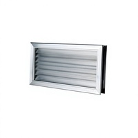 Grille de ventilation à double bordure en aluminium anodisé DG4516 pour l'égalisation de pression - Atelier, entrepôt, bureau