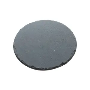 2022 Natural Black Slate Stone Dinner Set Piring Cheease Boards Tray