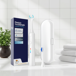 Spazzolino Elettrico Sonico 2-in-1 con <span class=keywords><strong>3</strong></span> Modalità di Spazzolamento e Vibrazione ad Alta Frequenza per Uso Quotidiano - Product Image 1