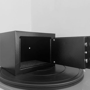 Mini Key <b>Lock</b> <b>Safe</b> <b>Box</b> Black Steel Security Storage for Home Office Jewelry Cash Protection - Product Image 2