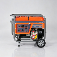 Générateur diesel portable à châssis ouvert refroidi par air, 4 temps, 6,5 kW, réservoir de carburant de 20 L, alimentation de secours d'urgence, OEM ODM