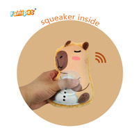 Famipet Fabricant En Gros Hiver Thème Mignon Capibara Conception Doux En Peluche Crinkle Pet Squeak Jouet En Peluche Grinçant Chien Jouet Ensemble