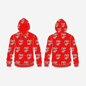 Sudadera con capucha unisex TAHAD 2026 personalizada, de felpa gruesa lavada estilo vintage, con cremallera, color rojo intenso y pedrería. - Product Image 1