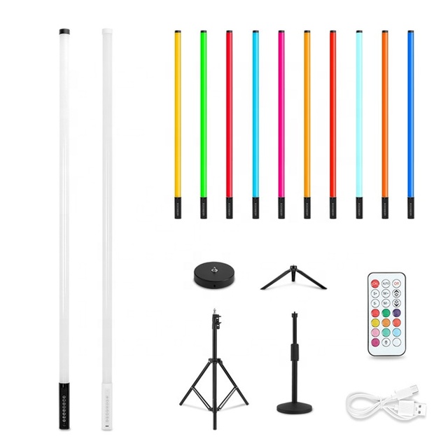 RGB+W 2700k-6500k Bar Light Wireless Professional Audio Video Lighting Photo Shooting LED Photography Light with Remote Control