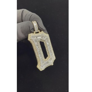 Diseño Personalizado, Nuevo Colgante de Letra P en Plata de Ley 925 con Incrustaciones de Moissanita VVS, Estilo Hip Hop, Disponible a los Mejores Precios - Product Image 3