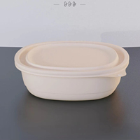 Tapa de olla biodegradable de biopolímero de alta densidad, suave como la seda, 109x109x32mm, 200ml, hecha a medida, distintiva