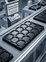 Kemasan Tray Plastik PP/PET Ramah Lingkungan yang Dapat Disesuaikan untuk Prosesor CPU Intel Socket LGA PC Desktop Grosir
