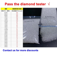 Moissanite Pass Tester II 0.8-2.9 mm Couleur D FL VVS1, Diamant Moissanite Lâche de Petite Taille, Coupe Brillant, Pierre Synthétique pour Bijoux