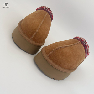 High Quality Tazzman Ugly <strong>Women's</strong> Thermal Winter Snow <strong>Boots</strong> Real Cowhide Suede Thick Slip-on <strong>Sheepskin</strong> Lining - Product Image 5