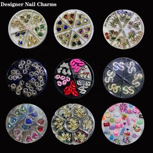 Kawaii <span class=keywords><strong>uñas</strong></span> encantos de Metal de lujo clavo de aleación de diamantes de imitación de 3D planeta cereza corazón Zircon de joyería de decoración de los labios de <span class=keywords><strong>uñas</strong></span> encantos - Product Image 1