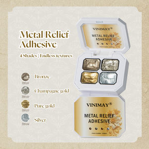 Paleta de Gel Vinimay de Alta Calidad, Sin Necesidad de Limpiar, con <span class=keywords><strong>Relieve</strong></span> Metálico, 4 Colores, Gel Profesional para Pintura 3D, Moldeado, Polvo Brillante, Gel Cremoso - Product Image 3