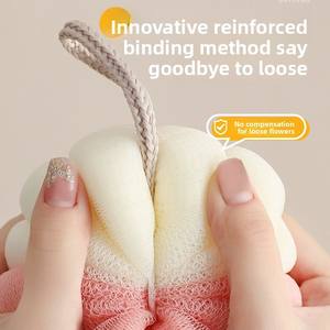 Bola de Baño en Forma de Calabaza, Bola de Baño Grande con Flores que no se Dispersan, Bola de Baño Suave con Flores, Toalla de Espuma para Hombres y Mujeres - Product Image 2