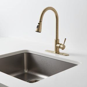 Robinet de cuisine extractible en alliage de zinc à commande manuelle pour cuisine - Product Image 2