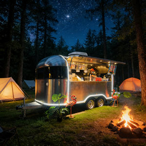 Chariot alimentaire portable avec plan de travail réglable, multifonctionnel pour la vente de café, de jus, de sandwichs et de fritures en ambulant - Product Image 4