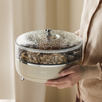 Luxe Franse stijl draaibare fruit schaal met compartimenten, voor thuis, woonkamer, gedroogd fruit, noten en snacks.