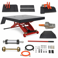 Double Win Factory Direct 500kg Motorcycle Scissor Lift 1350mm Width 110mm Min Height for Garage Shop