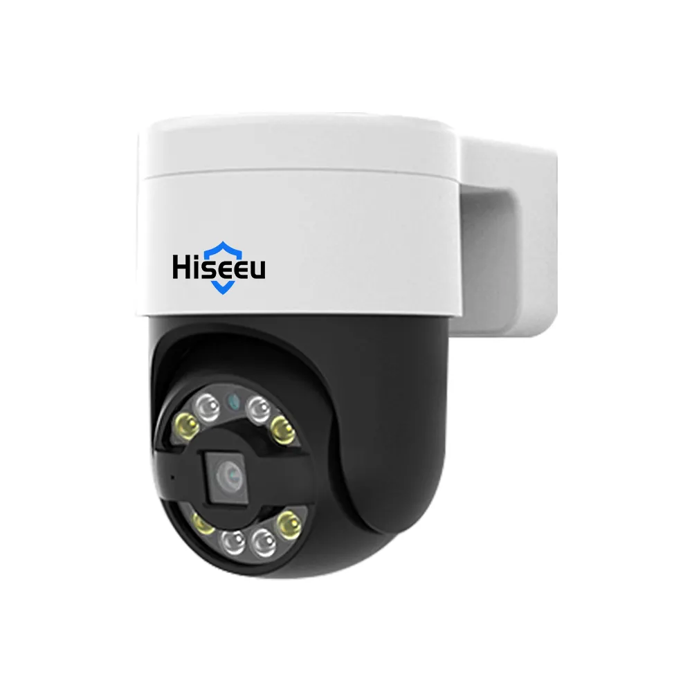 Hiseeu 4K 8MP 2K 4MP PoE CCTV Camera Two Way Audio Color Video Surveillance Security Outdoor 5x Digital Zoom PoE PTZ IP Camera