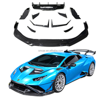 Accessoires automobiles pour Lambor Huracan STO Vorstener : Kit carrosserie en fibre de carbone sèche, comprenant séparateurs avant, prises d'air de capot, jupes latérales et diffuseur arrière